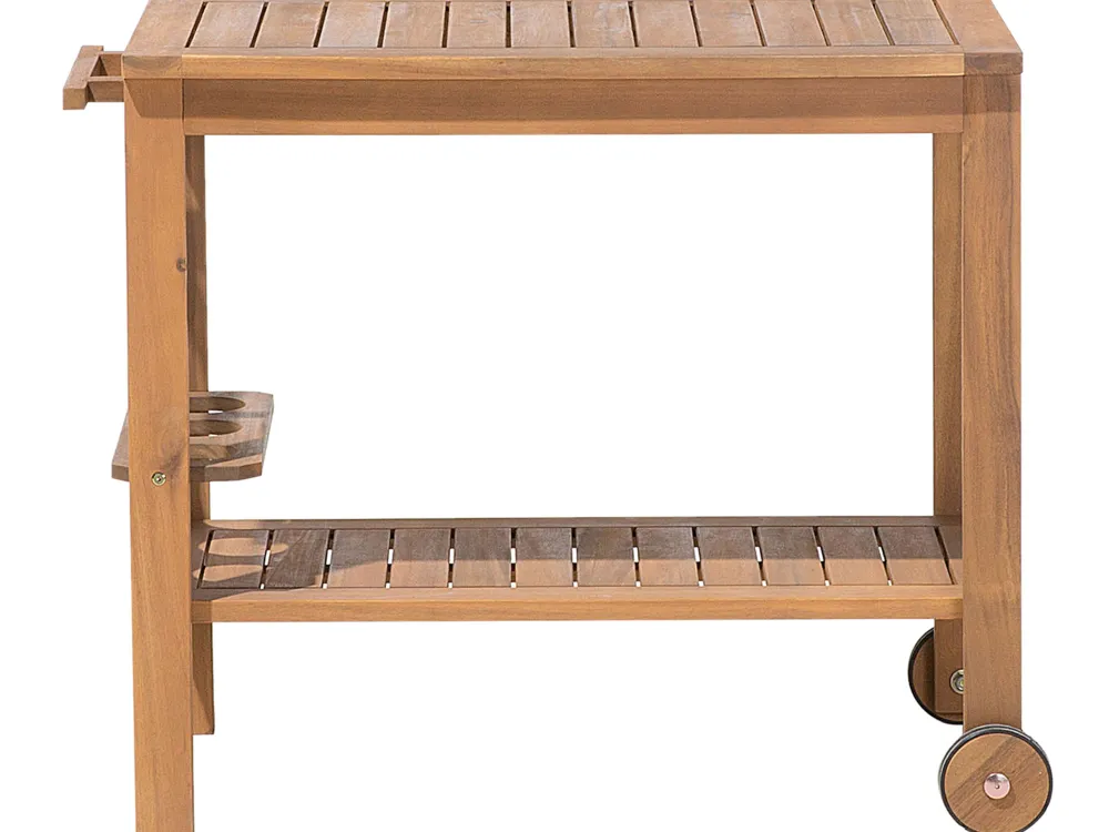 Cheap Beliani Tarjoiluvaunu Akaasia Vaalea Puu Sassari