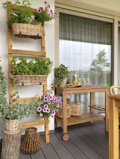 Cheap Beliani Tarjoiluvaunu Akaasia Vaalea Puu Sassari