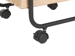 Säilytys<Beliani Tarjoiluvaunu Keisaripuu/Rauta Vaalea Puu/Musta Formia