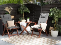 Cheap Beliani Tarjoiluvaunu Laatikko Kaappi Vaalea Puu/Musta Trapani