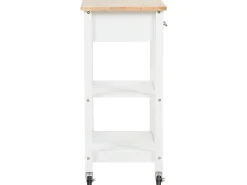 Säilytys<Beliani Tarjoiluvaunu Laatikko Vaalea Puu/Valkoinen Hiuma