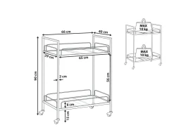 Säilytys<Beliani Tarjoiluvaunu Lasitasolla Metalli Kulta Veneta