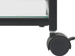 Fashion Beliani Tarjoiluvaunu Lasitasolla Rauta Musta Marcola