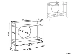 Säilytys<Beliani Tarjoiluvaunu Lasitasolla Rauta Kulta Kerry