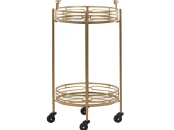 Säilytys<Beliani Tarjoiluvaunu Peililasitasolla Rauta Kulta Farley