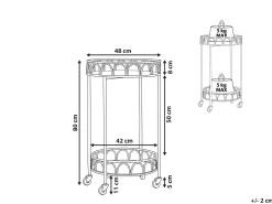 Clearance Beliani Tarjoiluvaunu Terrazzo Kuvio Valkoinen/Kulta Shafter