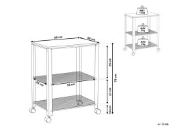 Best Beliani Tarjoiluvaunu Tumma Puu/Musta Bolzano