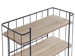 Säilytys<Beliani Tarjoiluvaunu Vaalea Puu/Musta Gabbs