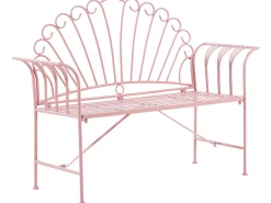 Best Beliani Terassipenkki Ja Poyta Metalli Vaaleanpunainen Cavinia