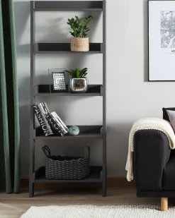 Säilytys<Beliani Tikashylly 5 Hyllya Harmaa Mobile Trio