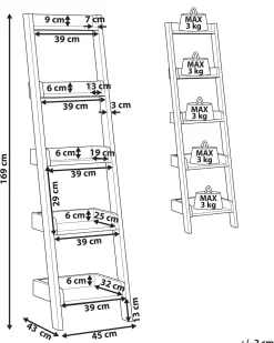 Säilytys<Beliani Tikashylly 5 Hyllya Tumma Puu Mobile Duo