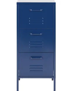 Säilytys<Beliani Toimistokaappi Teras 3 Laatikkoa Laivastonsininen Wostok