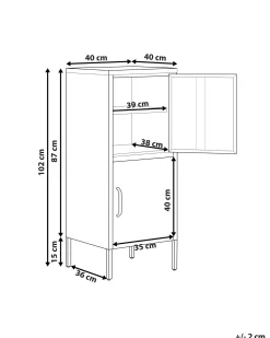 Cheap Beliani Toimistokaappi Teras 2 Ovea Musta Huron