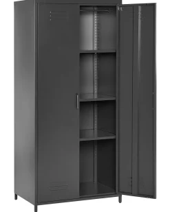 Best Beliani Toimistokaappi Teras 2 Ovea Musta Varna