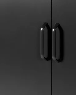 Best Beliani Toimistokaappi Teras 2 Ovea Musta Varna