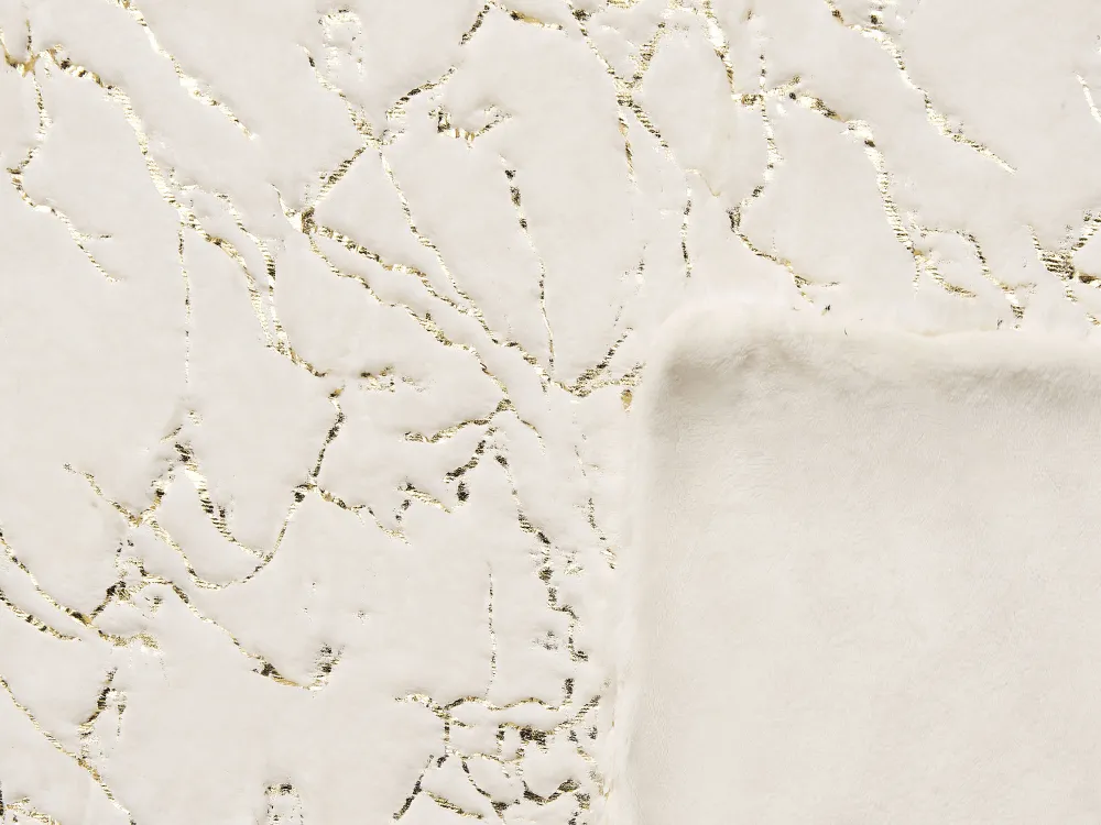 Tekstiilit<Beliani Torkkupeitto Kangas Kermanvalkoinen 130 X 180 Cm Godavari