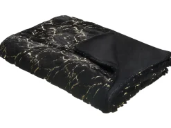 Online Beliani Torkkupeitto Kangas Musta 130 X 180 Cm Godavari