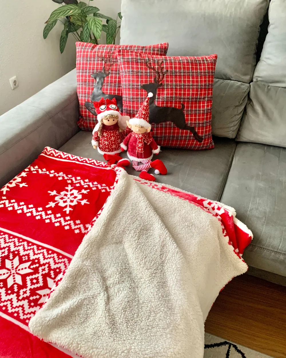 Tekstiilit<Beliani Torkkupeitto Kangas Punainen/Valkoinen 150 X 200 Cm Vantaa