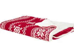 Tekstiilit<Beliani Torkkupeitto Kangas Punainen/Valkoinen 150 X 200 Cm Vantaa