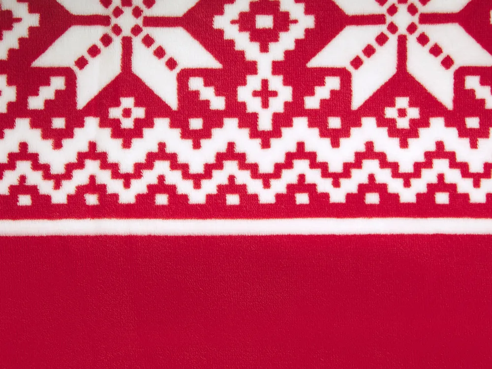 Tekstiilit<Beliani Torkkupeitto Kangas Punainen/Valkoinen 150 X 200 Cm Vantaa