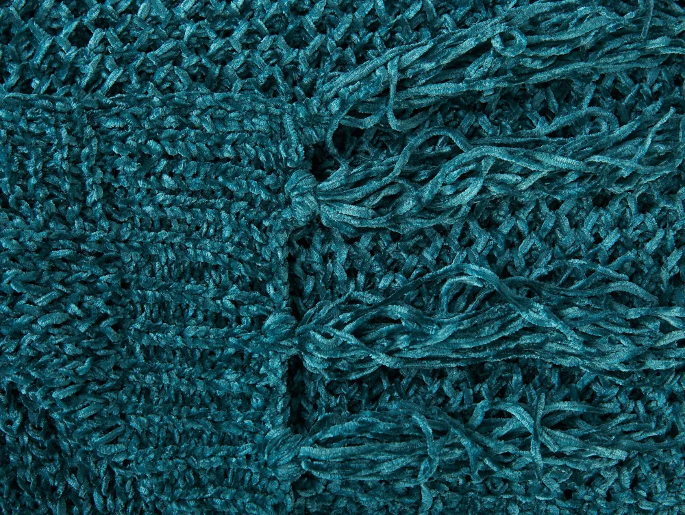 Discount Beliani Torkkupeitto Kangas Smaragdinvihrea 150 X 200 Cm Hamat