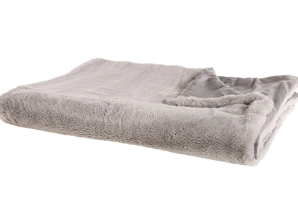 Tekstiilit<Beliani Torkkupeitto Kangas Vaaleanharmaa 200 X 220 Cm Chaab