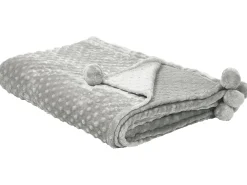 New Beliani Torkkupeitto Kangas Vaaleanharmaa 200 X 220 Cm Samur