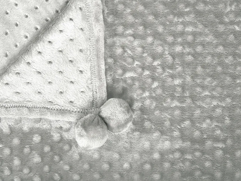 New Beliani Torkkupeitto Kangas Vaaleanharmaa 200 X 220 Cm Samur