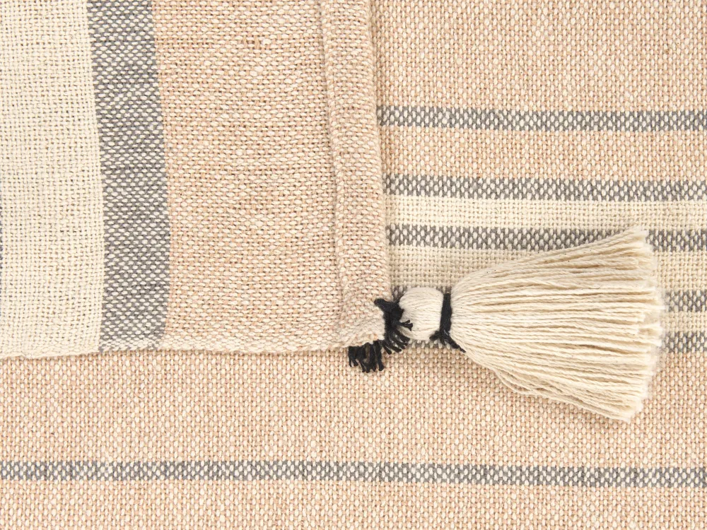 Tekstiilit<Beliani Torkkupeitto Puuvilla Beige 130 X 170 Cm Yarseli