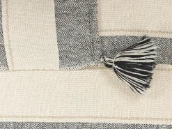 Clearance Beliani Torkkupeitto Puuvilla Beige/Harmaa 130 X 170 Cm Cayir