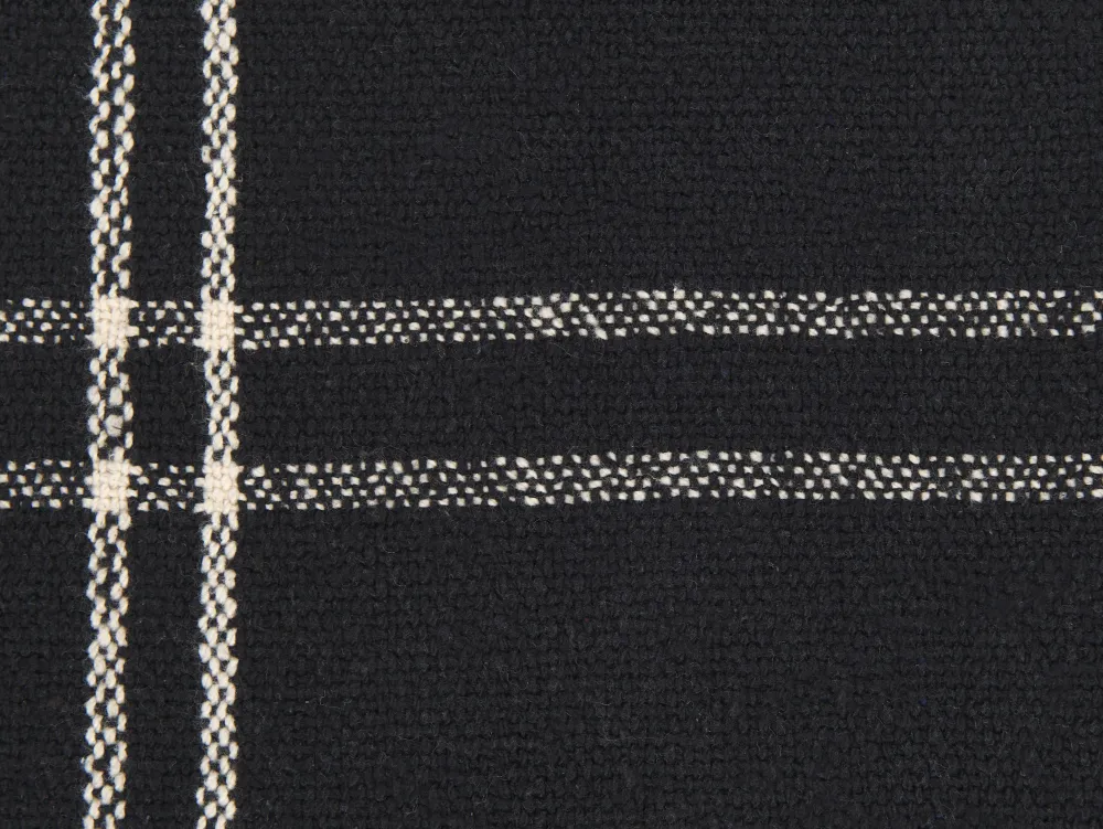 Tekstiilit<Beliani Torkkupeitto Puuvilla Musta 130 X 170 Cm Kulac