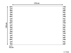 Tekstiilit<Beliani Torkkupeitto Puuvilla Musta 130 X 170 Cm Kulac