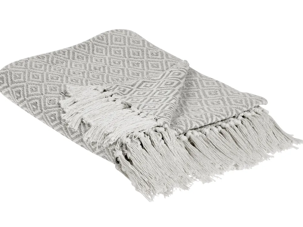 New Beliani Torkkupeitto Puuvilla Pastellipinkki/Vaalea Beige 125 X 150 Cm Mityal