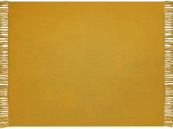 Flash Sale Beliani Torkkupeitto Puuvilla Sinapinkeltainen 125 X 150 Cm Yarsa