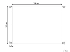Tekstiilit<Beliani Torkkupeitto Puuvilla Valkoinen/Harmaa 125 X 150 Cm Namtar