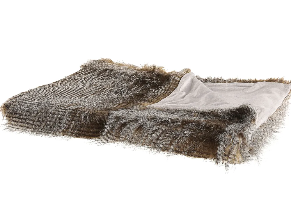 Shop Beliani Torkkupeitto Ruskea/Valkoinen 180 X 220 Cm Asdad