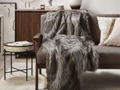 Shop Beliani Torkkupeitto Ruskea/Valkoinen 180 X 220 Cm Asdad