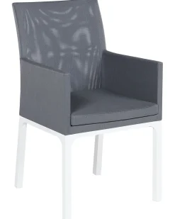 Ulkokalusteet<Beliani Tummanharmaa Alumiininen Puutarhatuoli 8 Kpl Bacoli