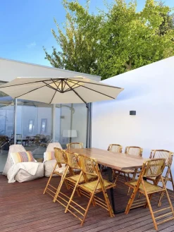 Tuolit<Beliani Tuoli Bambu Kokoontaitettava Ruskea 4 Kpl Trentor