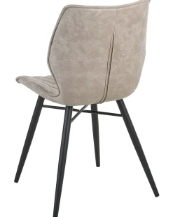 New Beliani Tuoli Kangas Beige 2 Kpl Lisle