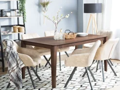 Tuolit<Beliani Tuoli Kangas Beige 2 Kpl Monee