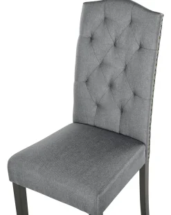 Tuolit<Beliani Tuoli Kangas Harmaa 2 Kpl Shirley