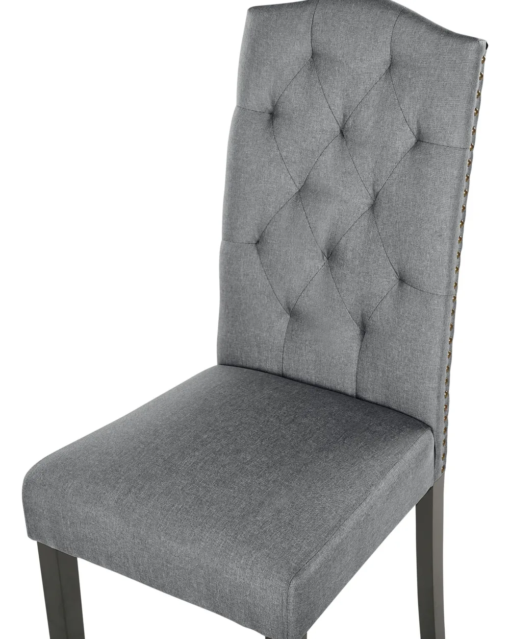 Tuolit<Beliani Tuoli Kangas Harmaa 2 Kpl Shirley