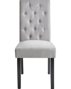 Flash Sale Beliani Tuoli Kangas Harmaa 2 Kpl Velva