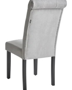 Flash Sale Beliani Tuoli Kangas Harmaa 2 Kpl Velva