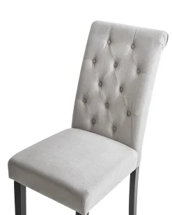 Flash Sale Beliani Tuoli Kangas Harmaa 2 Kpl Velva