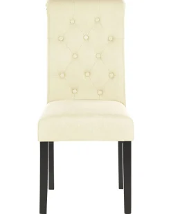 Tuolit<Beliani Tuoli Kangas Kermanvalkoinen 2 Kpl Velva