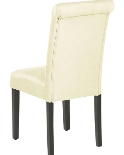 Tuolit<Beliani Tuoli Kangas Kermanvalkoinen 2 Kpl Velva