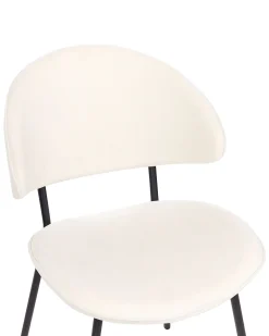 Tuolit<Beliani Tuoli Kangas Kermanvalkoinen 2 Kpl Kiana