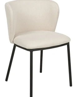 Tuolit<Beliani Tuoli Kangas Kermanvalkoinen 2 Kpl Mina